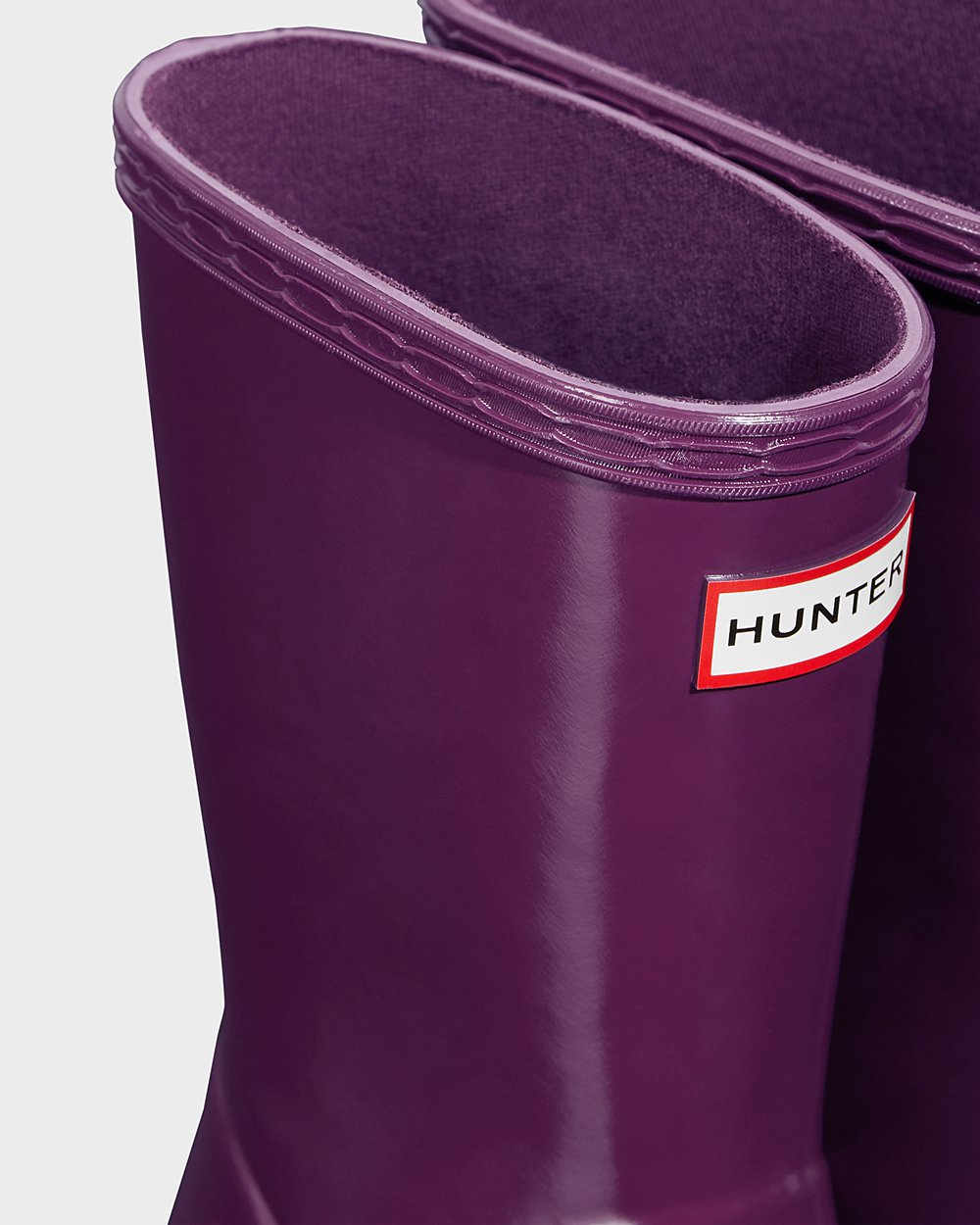 Botas de Lluvia Hunter Niños - Original First Classic Gloss - Morados - FALQOKP-60